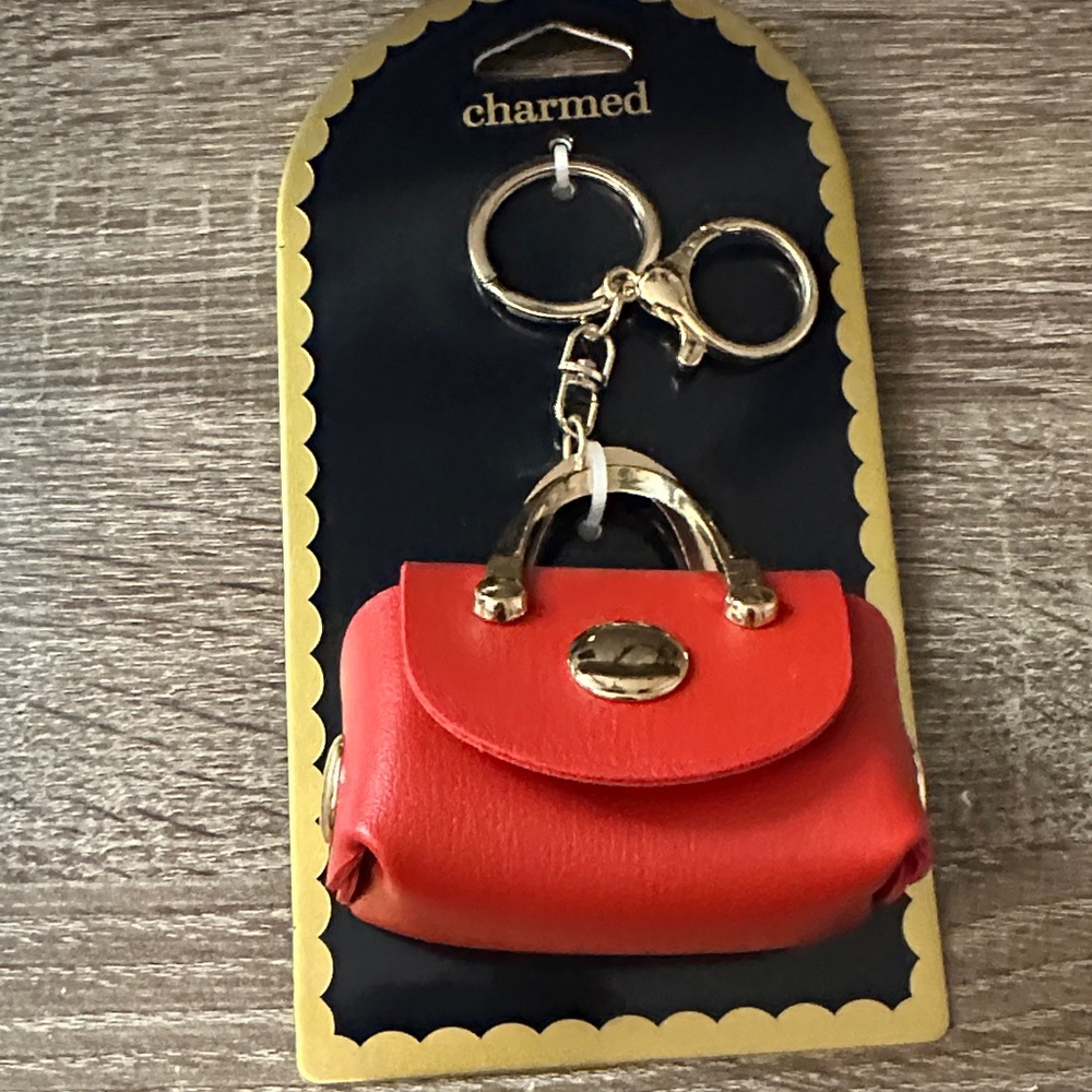Charmed Red Mini Handbag Keychain - Picture 2 of 4